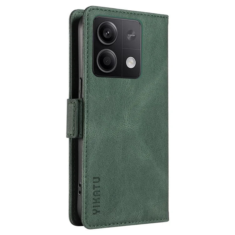 YIKATU YK-005 For Xiaomi Poco X6 5G / Redmi Note 13 Pro 5G Case PU Leather Wallet Phone Cover Skin Touch Feeling