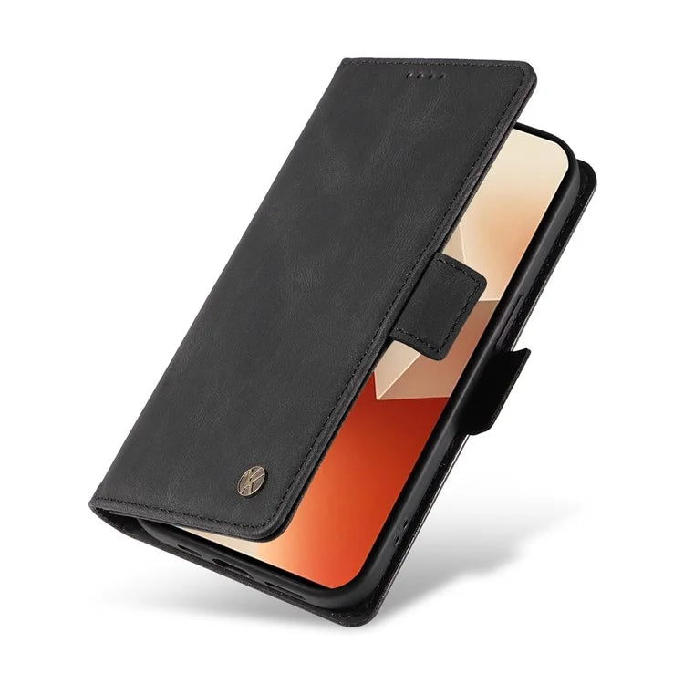 YIKATU YK-005 For Xiaomi Poco X6 5G / Redmi Note 13 Pro 5G Case PU Leather Wallet Phone Cover Skin Touch Feeling