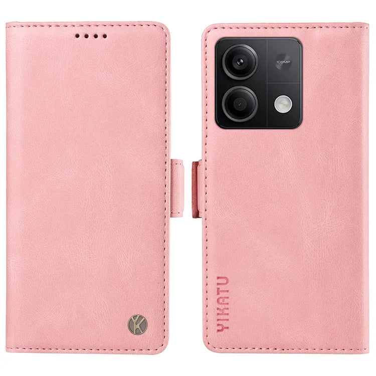 YIKATU YK-005 For Xiaomi Poco X6 5G / Redmi Note 13 Pro 5G Case PU Leather Wallet Phone Cover Skin Touch Feeling