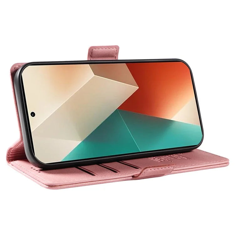 YIKATU YK-005 For Xiaomi Poco X6 5G / Redmi Note 13 Pro 5G Case PU Leather Wallet Phone Cover Skin Touch Feeling