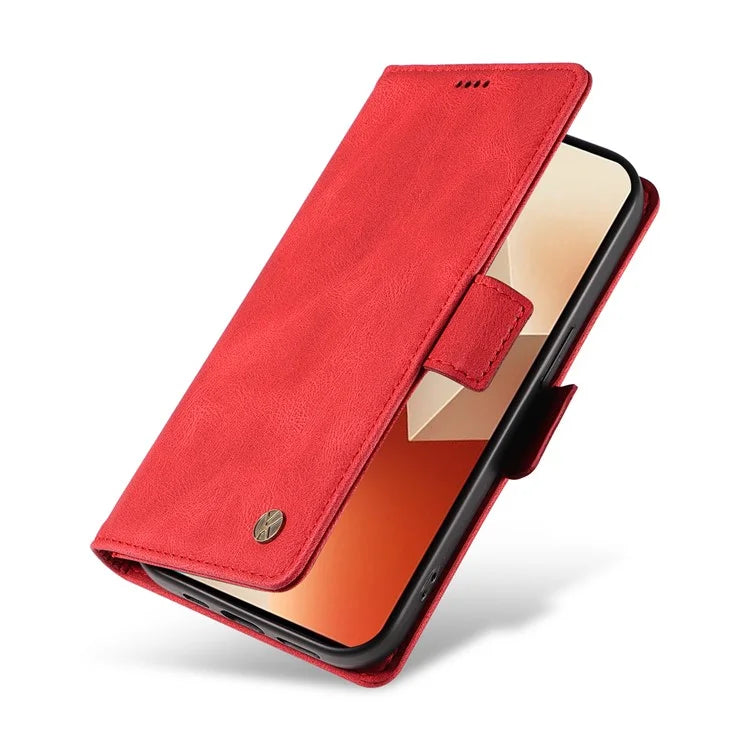YIKATU YK-005 For Xiaomi Poco X6 5G / Redmi Note 13 Pro 5G Case PU Leather Wallet Phone Cover Skin Touch Feeling