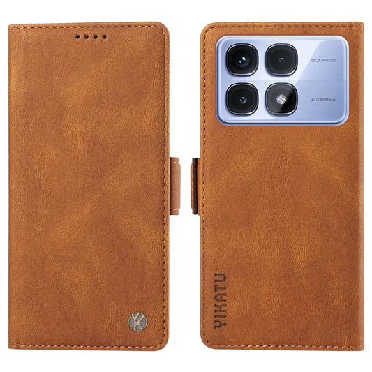 YIKATU YK-005 For Xiaomi Redmi K70 Ultra Case PU Leather Wallet Phone Cover Skin Touch Feeling
