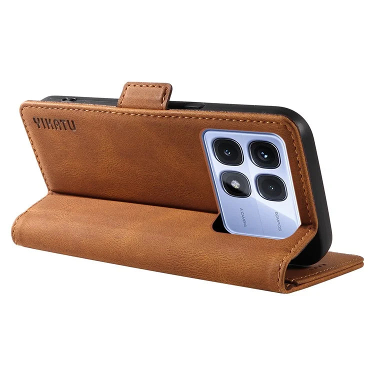 YIKATU YK-005 For Xiaomi Redmi K70 Ultra Case PU Leather Wallet Phone Cover Skin Touch Feeling
