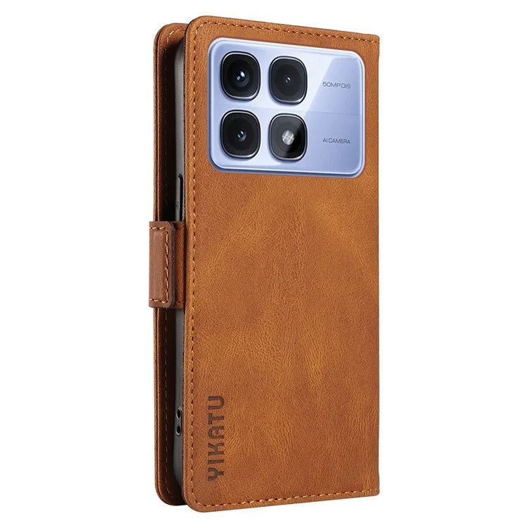 YIKATU YK-005 For Xiaomi Redmi K70 Ultra Case PU Leather Wallet Phone Cover Skin Touch Feeling