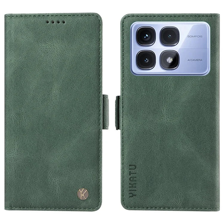 YIKATU YK-005 For Xiaomi Redmi K70 Ultra Case PU Leather Wallet Phone Cover Skin Touch Feeling
