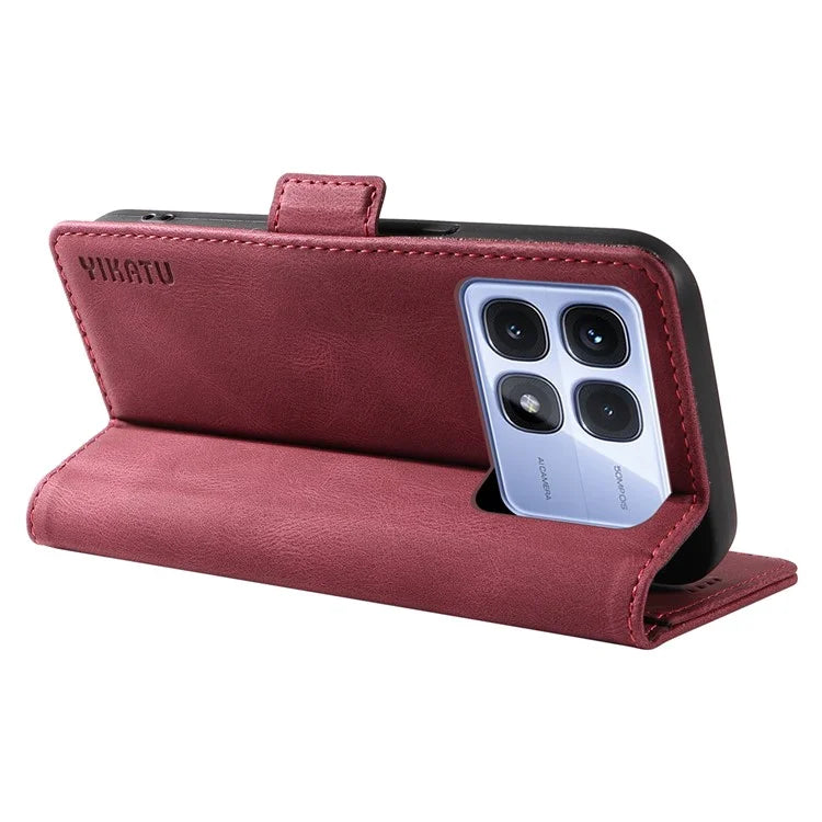 YIKATU YK-005 For Xiaomi Redmi K70 Ultra Case PU Leather Wallet Phone Cover Skin Touch Feeling