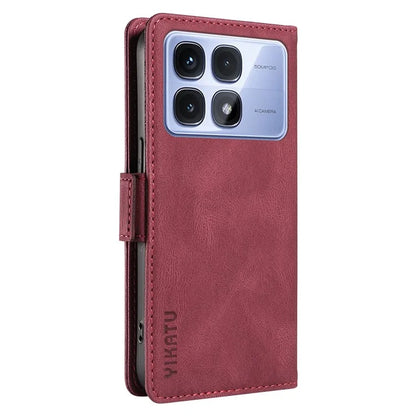 YIKATU YK-005 For Xiaomi Redmi K70 Ultra Case PU Leather Wallet Phone Cover Skin Touch Feeling