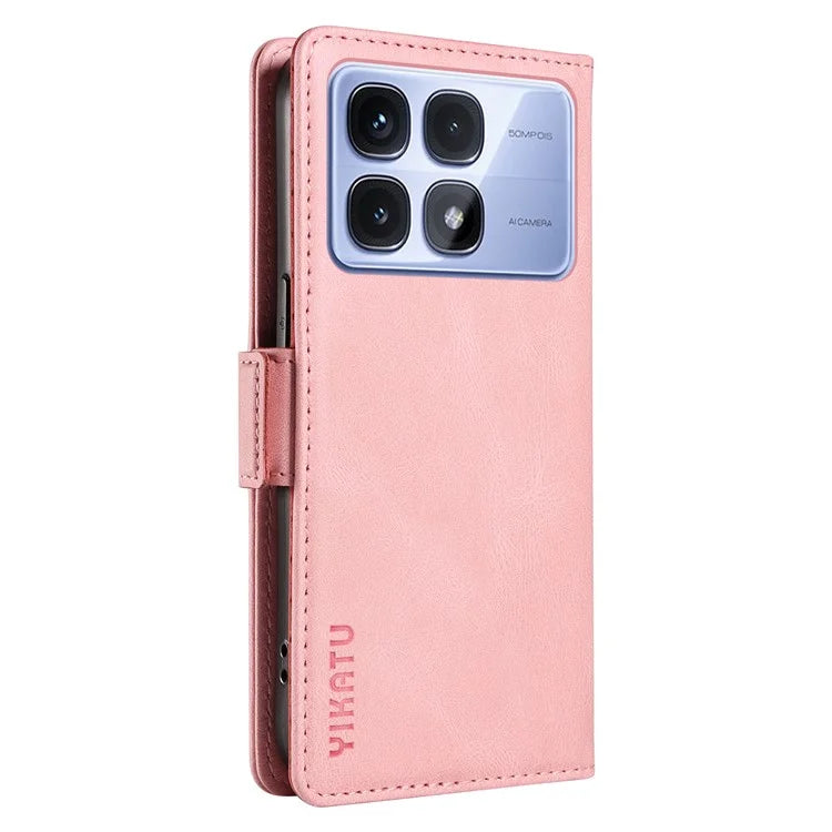 YIKATU YK-005 For Xiaomi Redmi K70 Ultra Case PU Leather Wallet Phone Cover Skin Touch Feeling