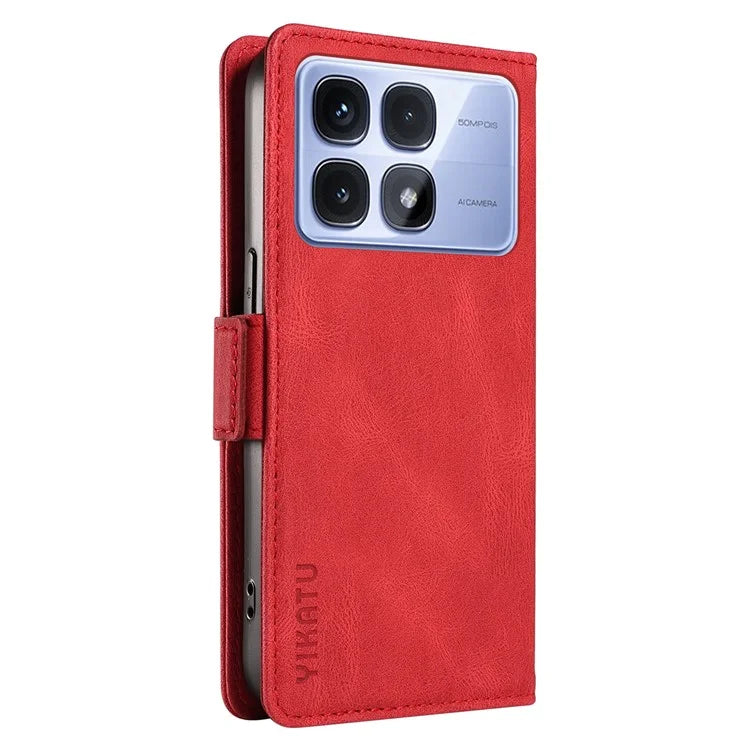YIKATU YK-005 For Xiaomi Redmi K70 Ultra Case PU Leather Wallet Phone Cover Skin Touch Feeling