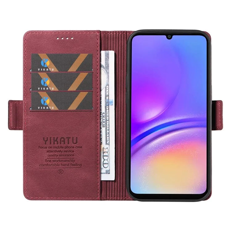 YIKATU YK-005 For Samsung Galaxy A06 Case PU Leather Wallet Phone Cover Skin Touch Feeling