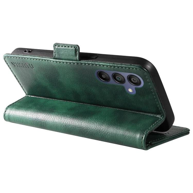 YIKATU YK-007 For Samsung Galaxy A16 5G Case Side Buckle PU Leather Phone Cover Litchi Texture