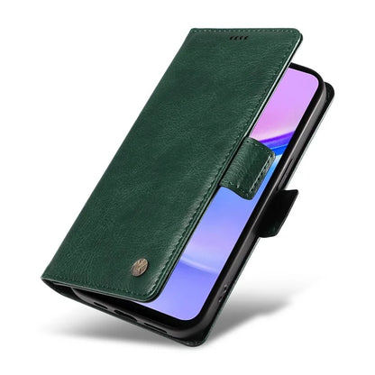 YIKATU YK-007 For Samsung Galaxy A16 5G Case Side Buckle PU Leather Phone Cover Litchi Texture