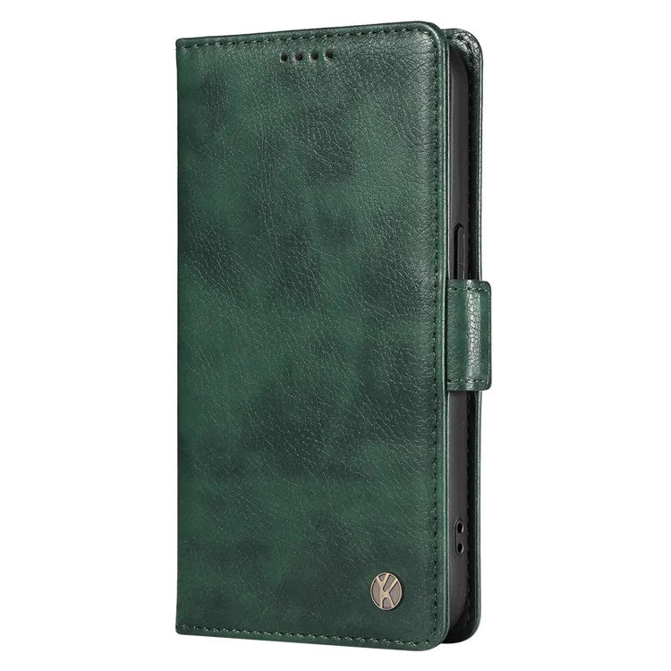 YIKATU YK-007 For Samsung Galaxy A16 5G Case Side Buckle PU Leather Phone Cover Litchi Texture