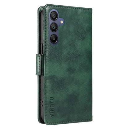 YIKATU YK-007 For Samsung Galaxy A16 5G Case Side Buckle PU Leather Phone Cover Litchi Texture