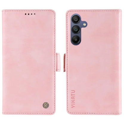 YIKATU YK-007 For Samsung Galaxy A16 5G Case Side Buckle PU Leather Phone Cover Litchi Texture