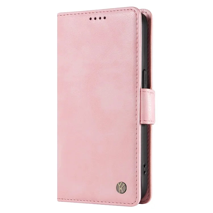 YIKATU YK-007 For Samsung Galaxy A16 5G Case Side Buckle PU Leather Phone Cover Litchi Texture