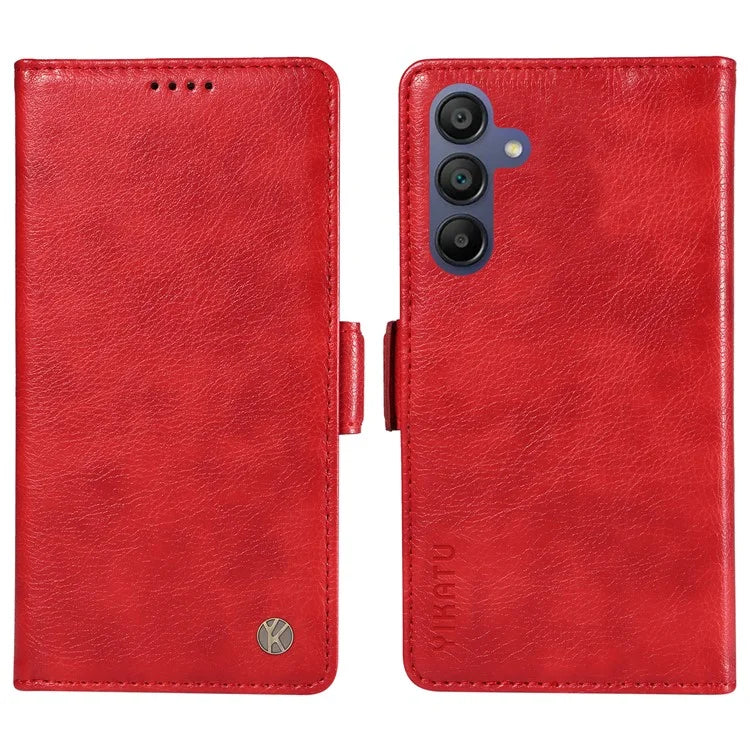 YIKATU YK-007 For Samsung Galaxy A16 5G Case Side Buckle PU Leather Phone Cover Litchi Texture