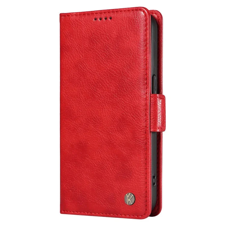 YIKATU YK-007 For Samsung Galaxy A16 5G Case Side Buckle PU Leather Phone Cover Litchi Texture