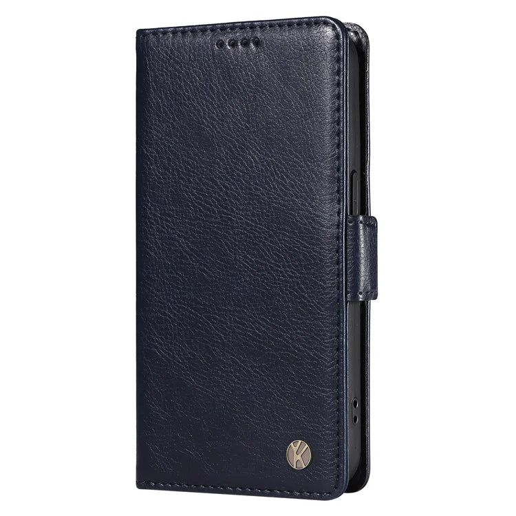 YIKATU YK-007 For Samsung Galaxy A16 5G Case Side Buckle PU Leather Phone Cover Litchi Texture