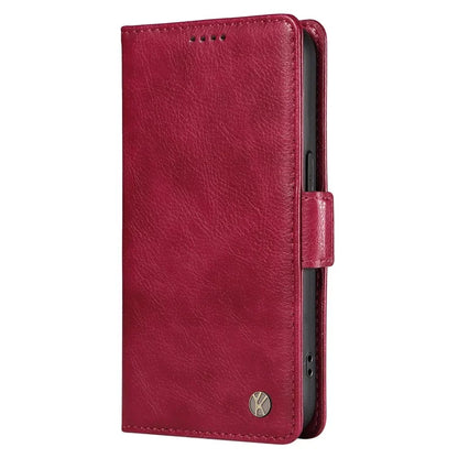 YIKATU YK-007 For Samsung Galaxy A16 5G Case Side Buckle PU Leather Phone Cover Litchi Texture