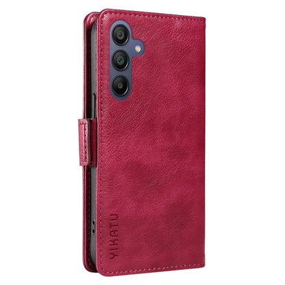 YIKATU YK-007 For Samsung Galaxy A16 5G Case Side Buckle PU Leather Phone Cover Litchi Texture