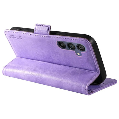 YIKATU YK-007 For Samsung Galaxy A16 5G Case Side Buckle PU Leather Phone Cover Litchi Texture