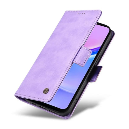 YIKATU YK-007 For Samsung Galaxy A16 5G Case Side Buckle PU Leather Phone Cover Litchi Texture