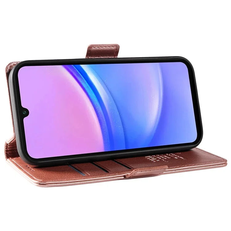 YIKATU YK-007 For Samsung Galaxy A16 5G Case Side Buckle PU Leather Phone Cover Litchi Texture