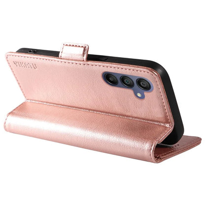 YIKATU YK-007 For Samsung Galaxy A16 5G Case Side Buckle PU Leather Phone Cover Litchi Texture