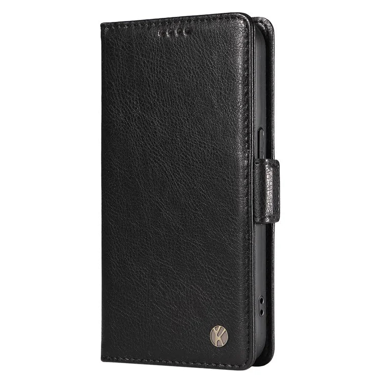 YIKATU YK-007 For Samsung Galaxy A16 5G Case Side Buckle PU Leather Phone Cover Litchi Texture