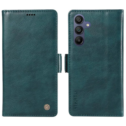 YIKATU YK-007 For Samsung Galaxy A16 5G Case Side Buckle PU Leather Phone Cover Litchi Texture