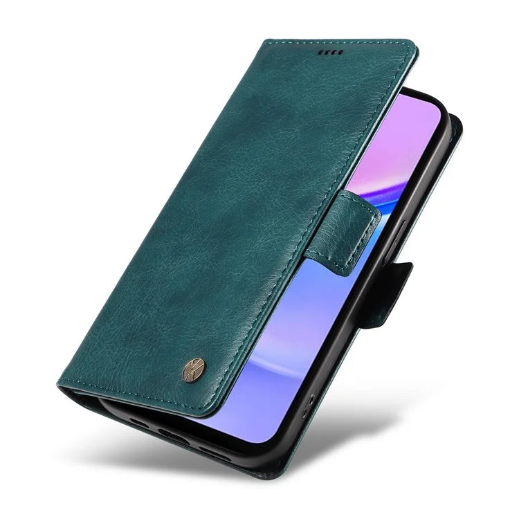 YIKATU YK-007 For Samsung Galaxy A16 5G Case Side Buckle PU Leather Phone Cover Litchi Texture
