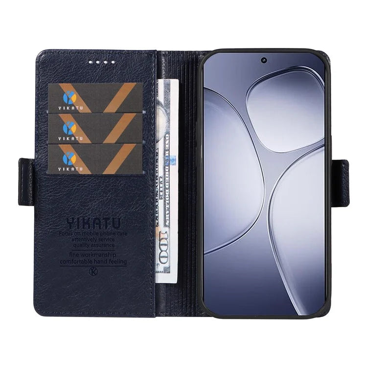YIKATU YK-007 For Xiaomi Redmi K70 Ultra Case Side Buckle PU Leather Phone Cover Litchi Texture