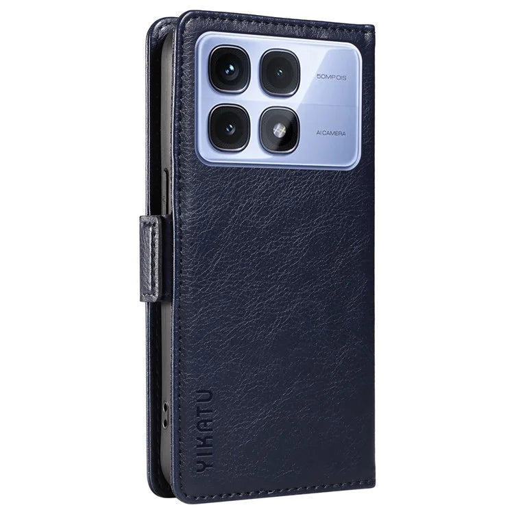 YIKATU YK-007 For Xiaomi Redmi K70 Ultra Case Side Buckle PU Leather Phone Cover Litchi Texture