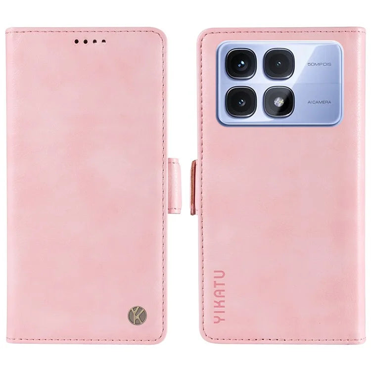 YIKATU YK-007 For Xiaomi Redmi K70 Ultra Case Side Buckle PU Leather Phone Cover Litchi Texture