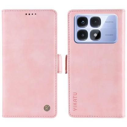 YIKATU YK-007 For Xiaomi Redmi K70 Ultra Case Side Buckle PU Leather Phone Cover Litchi Texture