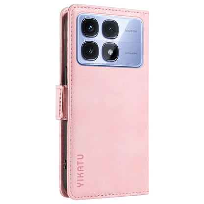 YIKATU YK-007 For Xiaomi Redmi K70 Ultra Case Side Buckle PU Leather Phone Cover Litchi Texture