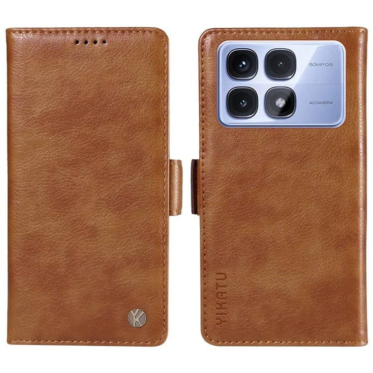 YIKATU YK-007 For Xiaomi Redmi K70 Ultra Case Side Buckle PU Leather Phone Cover Litchi Texture