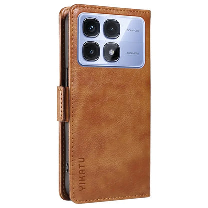 YIKATU YK-007 For Xiaomi Redmi K70 Ultra Case Side Buckle PU Leather Phone Cover Litchi Texture