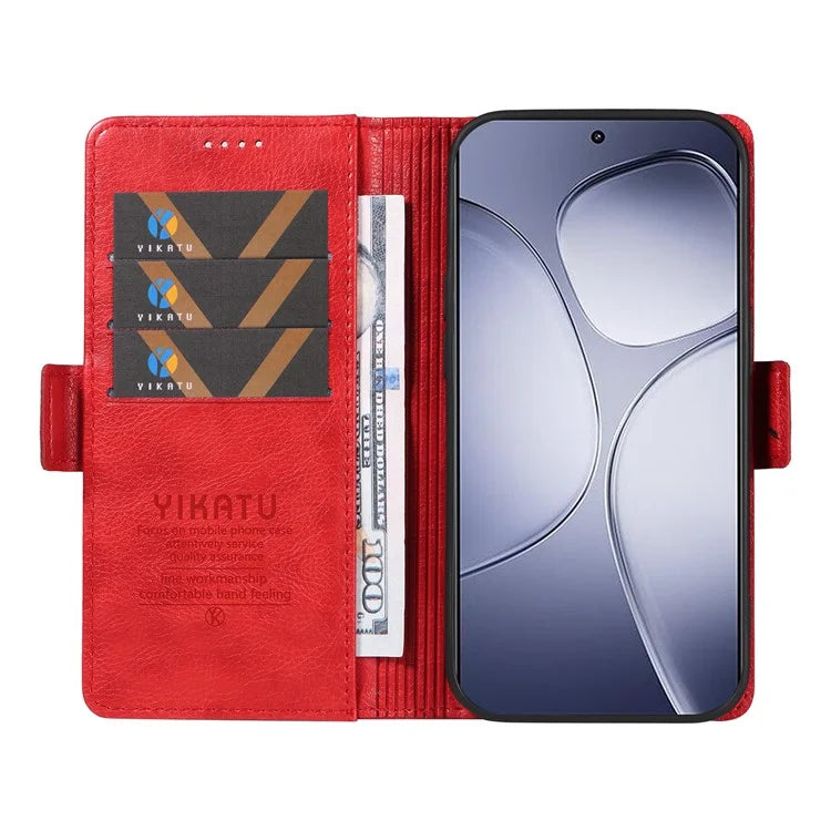 YIKATU YK-007 For Xiaomi Redmi K70 Ultra Case Side Buckle PU Leather Phone Cover Litchi Texture