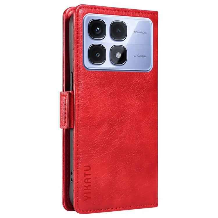 YIKATU YK-007 For Xiaomi Redmi K70 Ultra Case Side Buckle PU Leather Phone Cover Litchi Texture