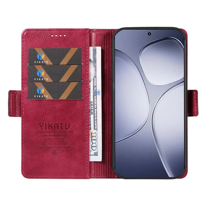 YIKATU YK-007 For Xiaomi Redmi K70 Ultra Case Side Buckle PU Leather Phone Cover Litchi Texture