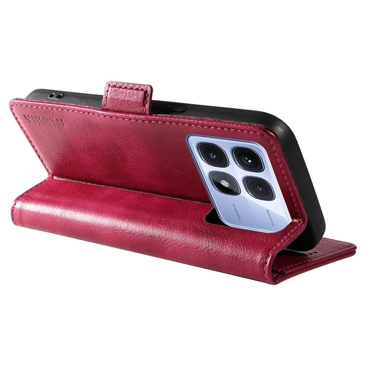 YIKATU YK-007 For Xiaomi Redmi K70 Ultra Case Side Buckle PU Leather Phone Cover Litchi Texture