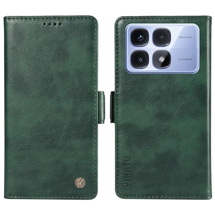 YIKATU YK-007 For Xiaomi Redmi K70 Ultra Case Side Buckle PU Leather Phone Cover Litchi Texture