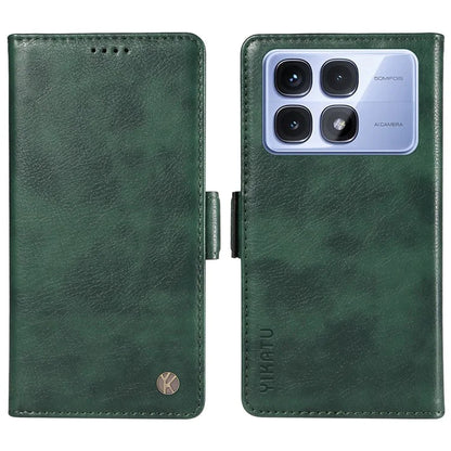 YIKATU YK-007 For Xiaomi Redmi K70 Ultra Case Side Buckle PU Leather Phone Cover Litchi Texture