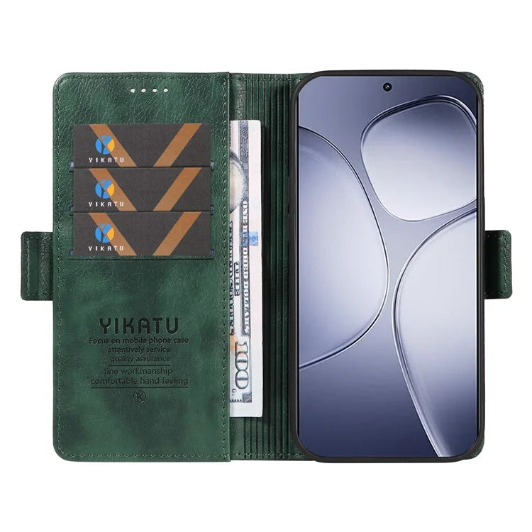 YIKATU YK-007 For Xiaomi Redmi K70 Ultra Case Side Buckle PU Leather Phone Cover Litchi Texture