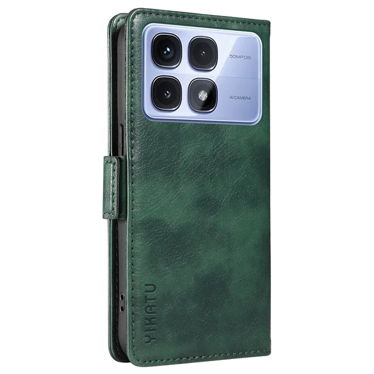 YIKATU YK-007 For Xiaomi Redmi K70 Ultra Case Side Buckle PU Leather Phone Cover Litchi Texture