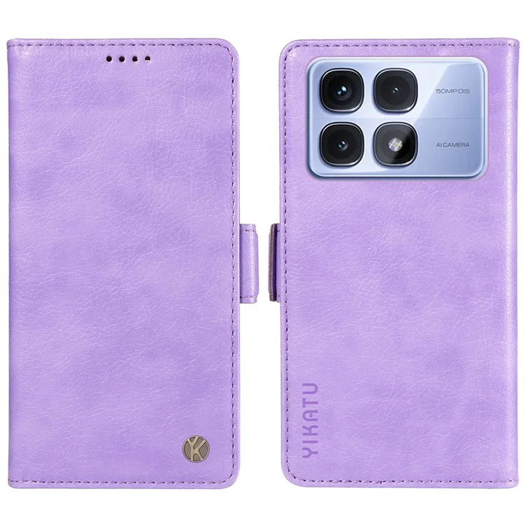YIKATU YK-007 For Xiaomi Redmi K70 Ultra Case Side Buckle PU Leather Phone Cover Litchi Texture