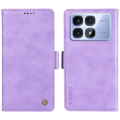 YIKATU YK-007 For Xiaomi Redmi K70 Ultra Case Side Buckle PU Leather Phone Cover Litchi Texture