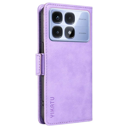 YIKATU YK-007 For Xiaomi Redmi K70 Ultra Case Side Buckle PU Leather Phone Cover Litchi Texture